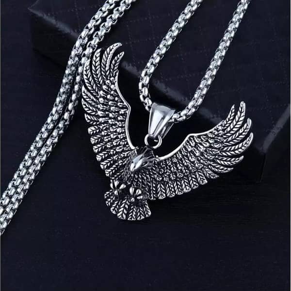 Silver Eagle Locket For Men