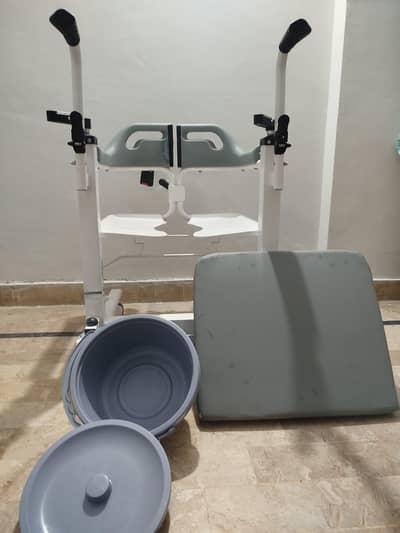 Adjustable Patient Lift - Transfer Commode Wheelchair