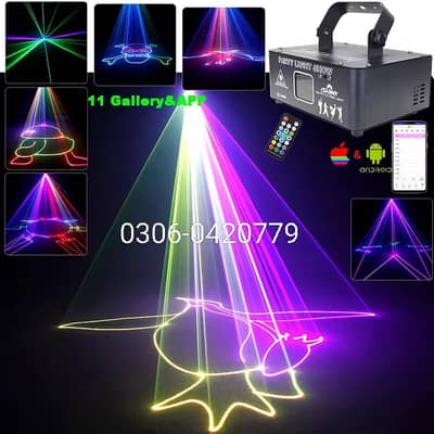 Laser Party Light Beam DJ Disco Projector 3D Light (Blutooth operated)