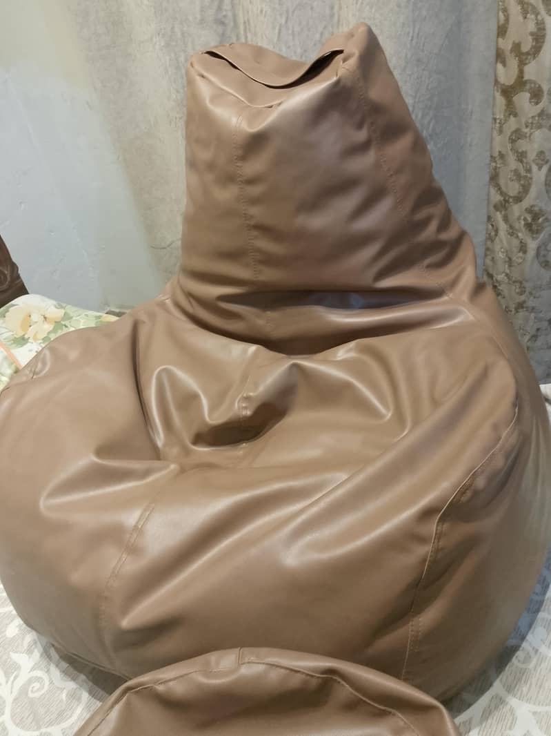 leather bean bag  set 2
