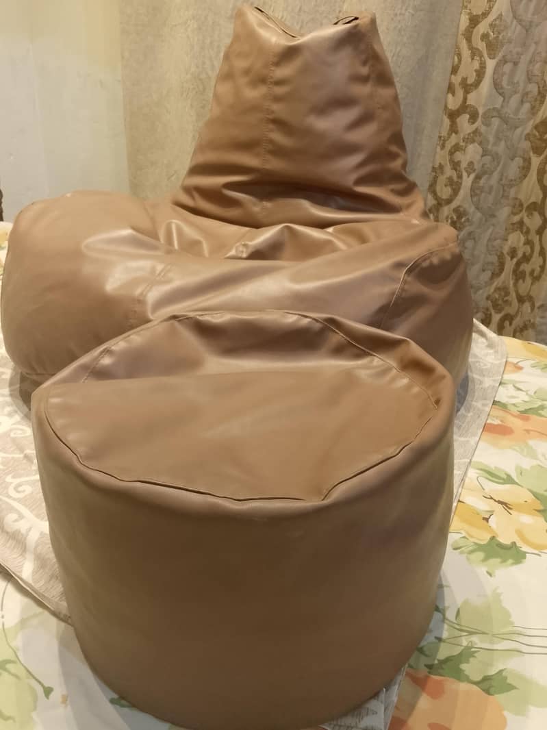 leather bean bag  set 3