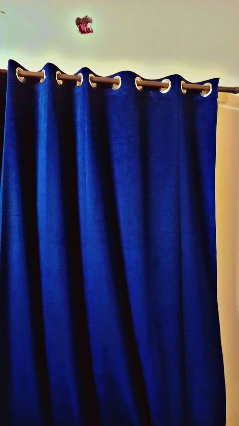 5 Valvet Blue Navy Curtains (parde) 1
