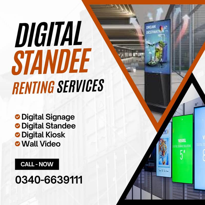 Digital signage on rent,digital standee on rent,Projector for rental ...