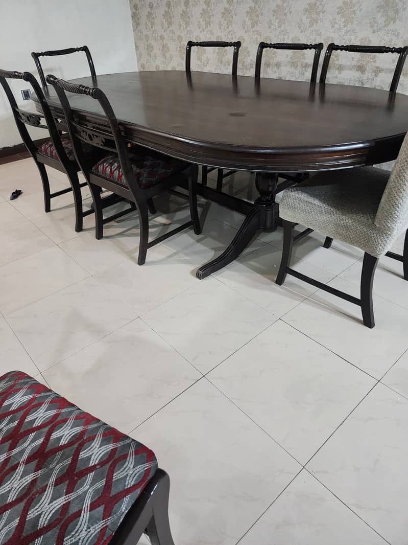 Dinning table for 8 ( solid wood sheesham ) 1