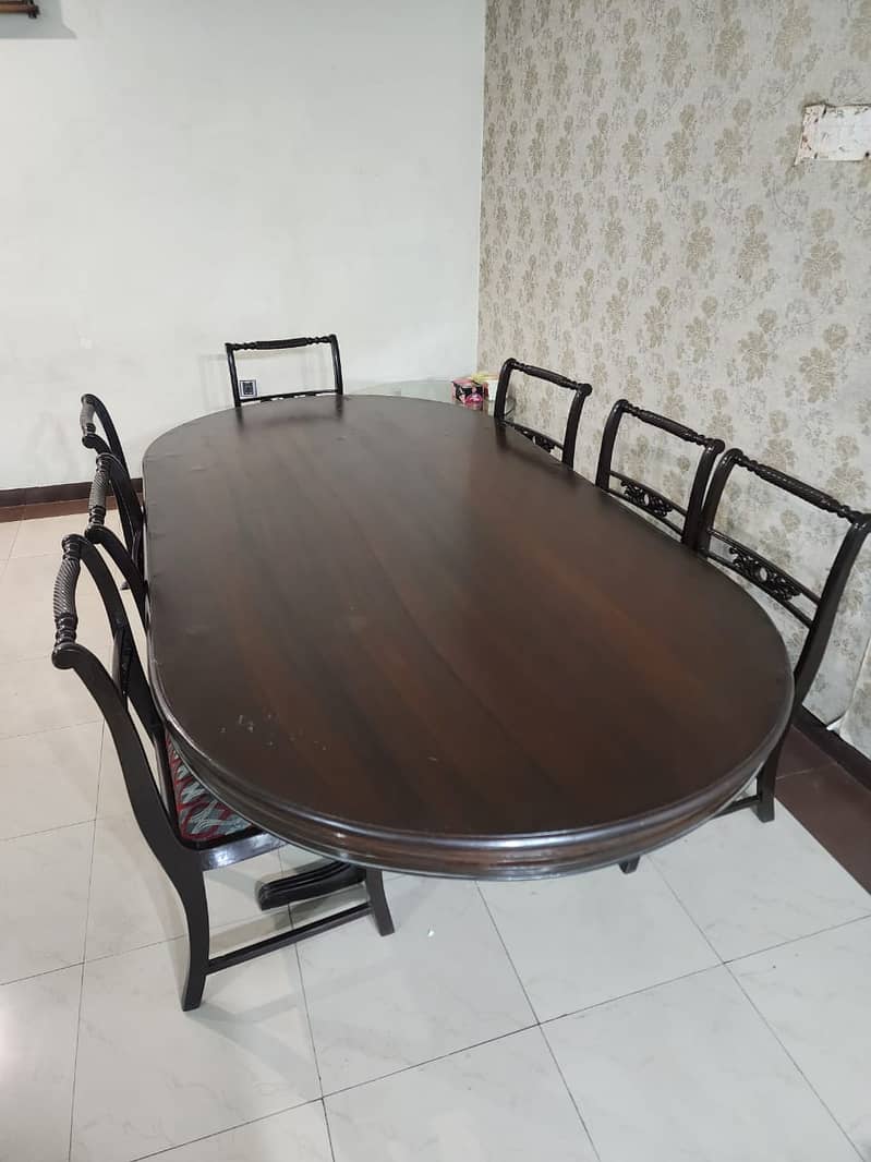 Dinning table for 8 ( solid wood sheesham ) 2