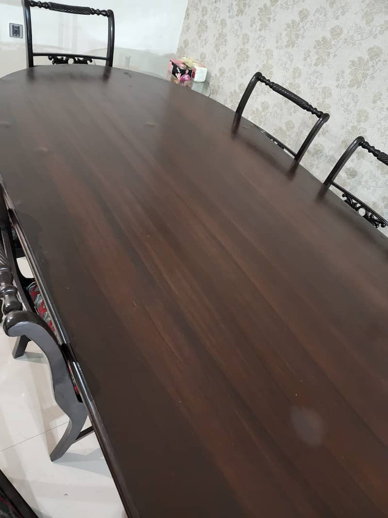 Dinning table for 8 ( solid wood sheesham ) 4