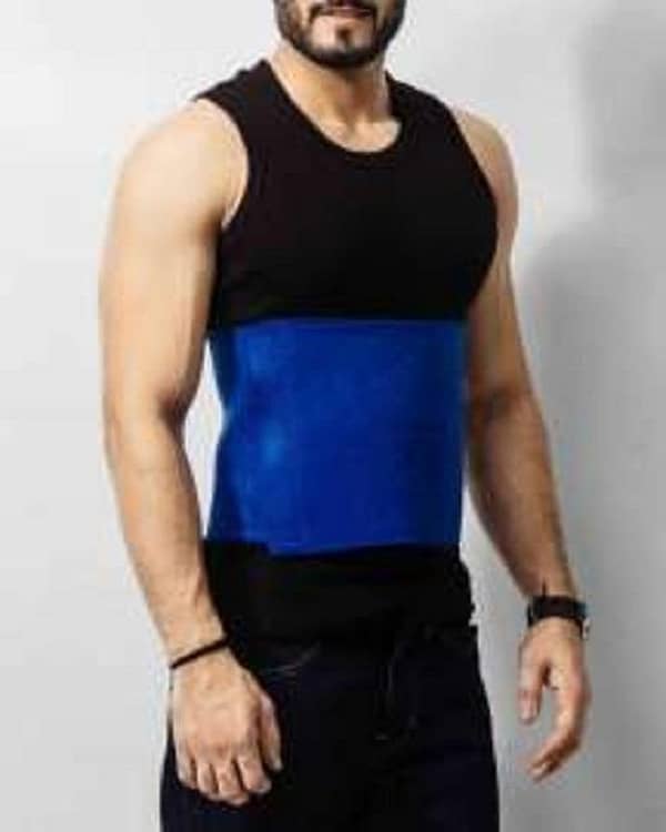 Blue Sports Slimmer Belt Back Support Waist Trimmer-Exercise Belt-Gym Tummy Belt