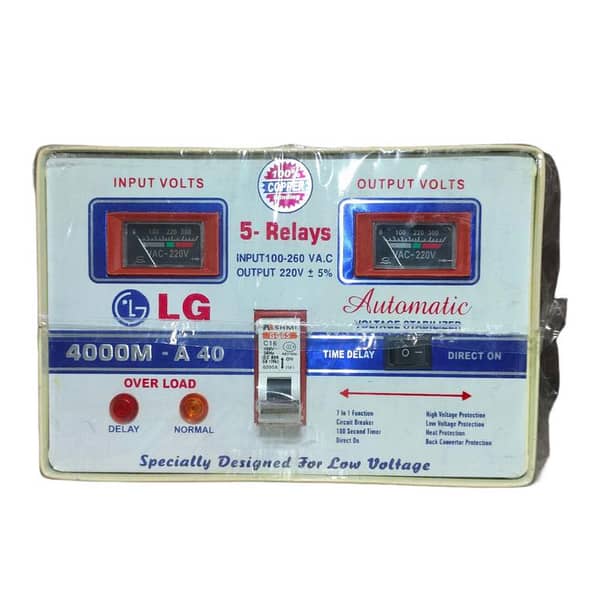 AC Universal Stabilizer For Fridge LG 4000W Automatic Voltage Stabilizer 5-Relays 100% Copper