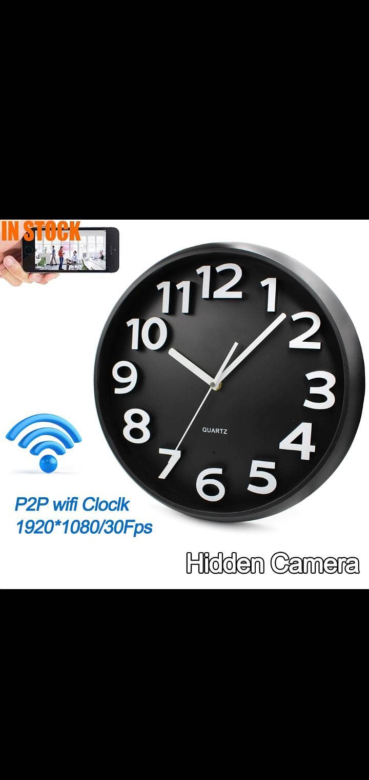 Hidden Wall Clock Digital Wall Clock Table Clock Camera 0