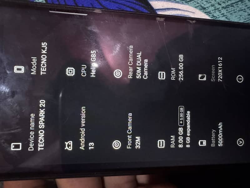 Techno spark 20 official pta with box and charger all original 8
