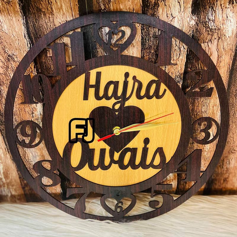 Wall Clock With Customised Your Name 0