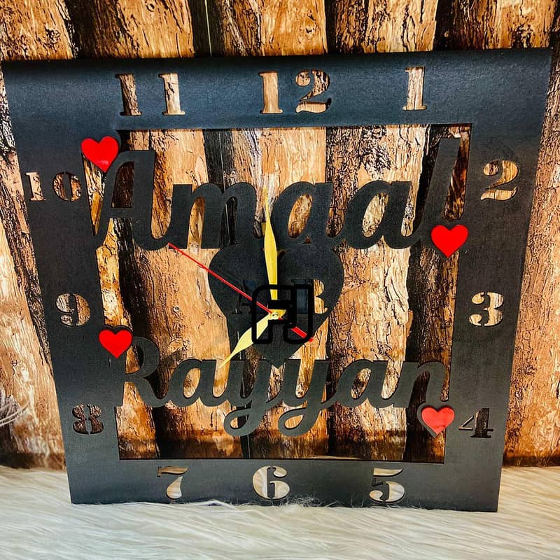 Wall Clock With Customised Your Name 1