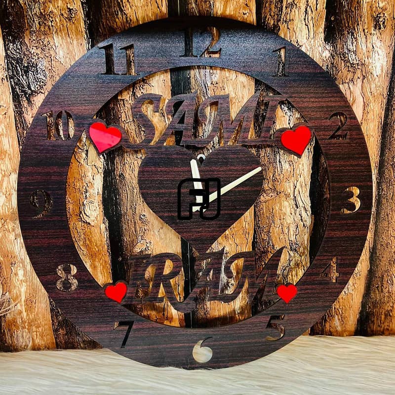 Wall Clock With Customised Your Name 3