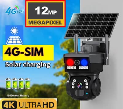 4G SIM MODEL SOLAR CAMERA 4K 12 MP=03338927431=