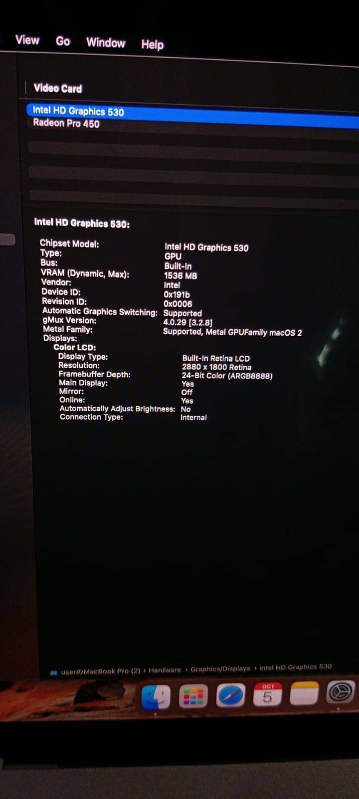 Mac book Pro 2016 (15 inch) 6