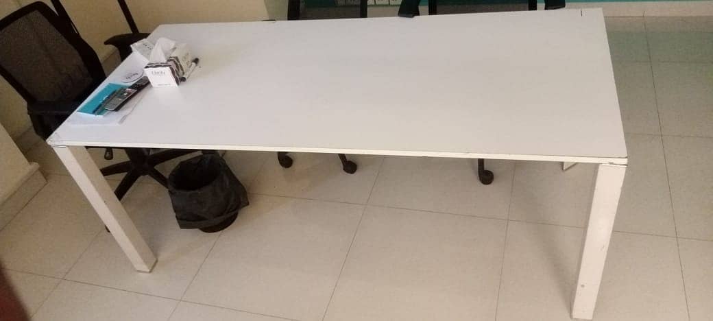 White Office Table 0