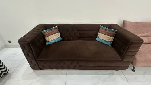 Brown 3 seater  Sofa