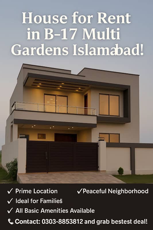 Homes Available for rent in B-17 - Houses - 1107161605