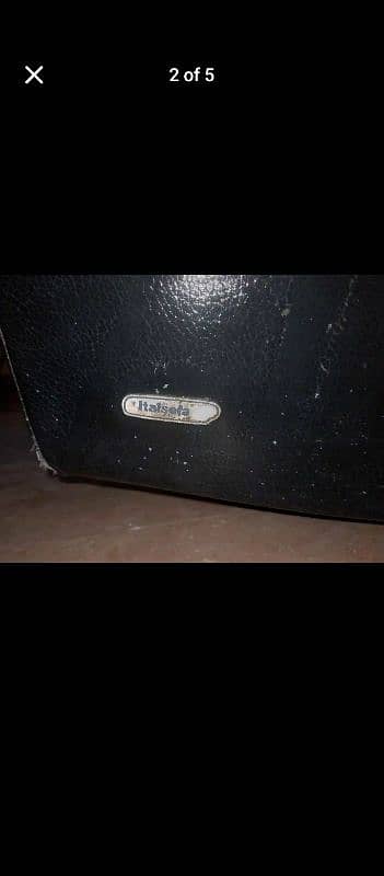 Recliner sofa made in Italy genuine leather