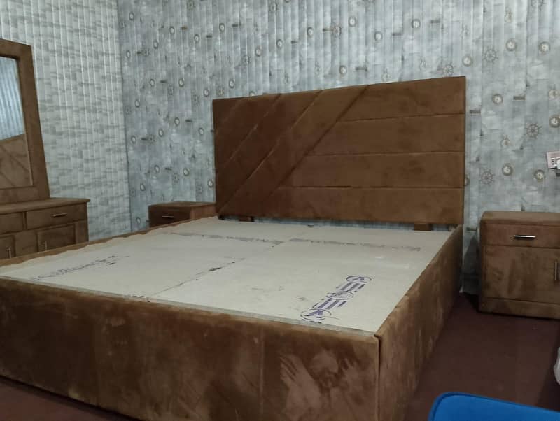 bed with side table | bed set 2