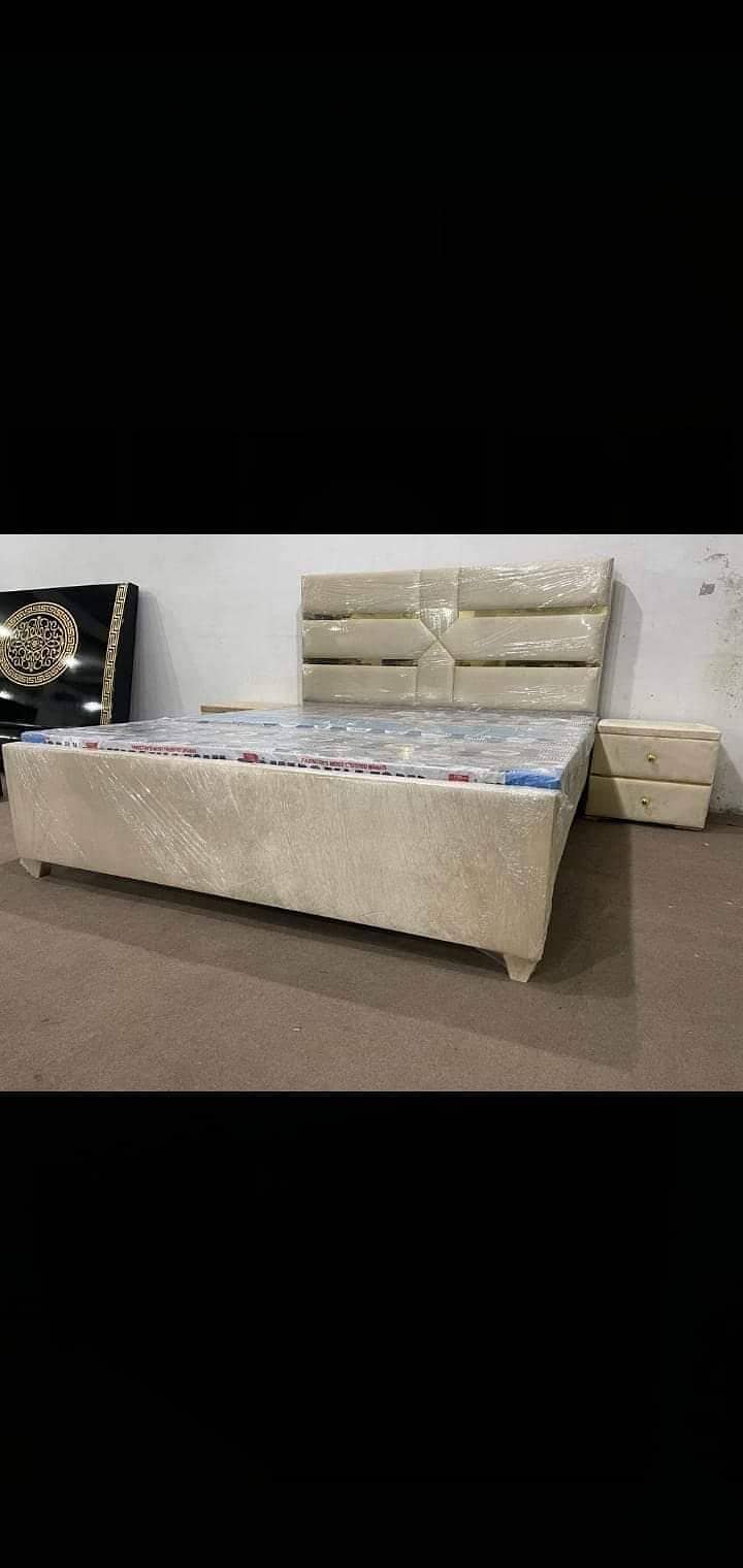 bed with side table | bed set 4