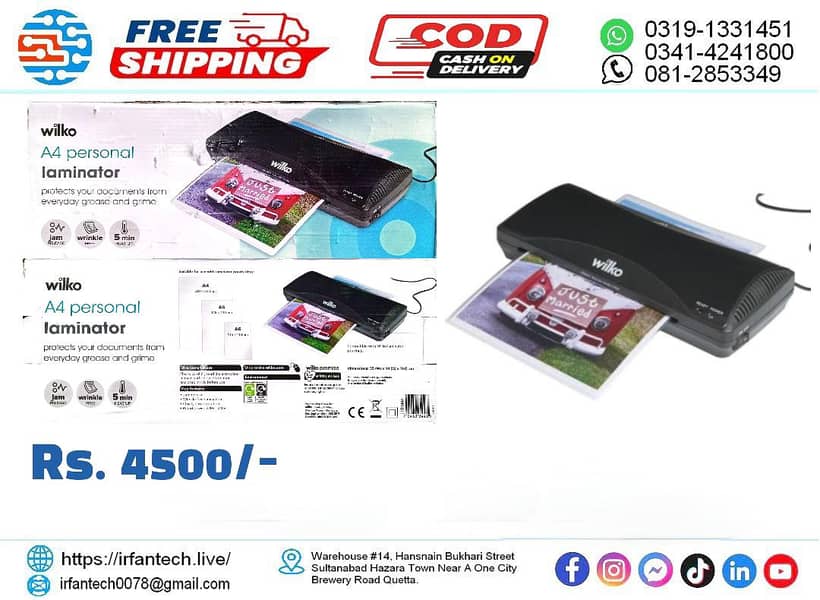 A4 and A3 Size Laminator Branded Machine 0