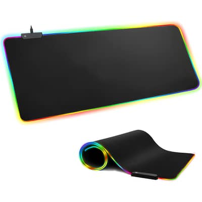 Rgb Gaming Mouse Pad Large (800×300×4mm) Led Mousepad With Non-Slip Ru