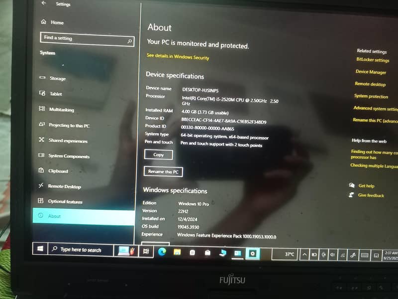 Fujitsu i5-2generation 4