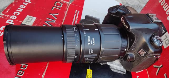 Canon Camera, 70-300mm Lens & flash