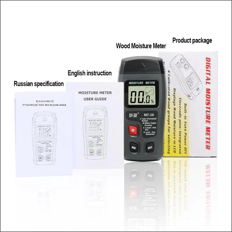 0-99.9% incubator Moisture Meter 4-in-1 Wood Moisture Humidit — photo 3