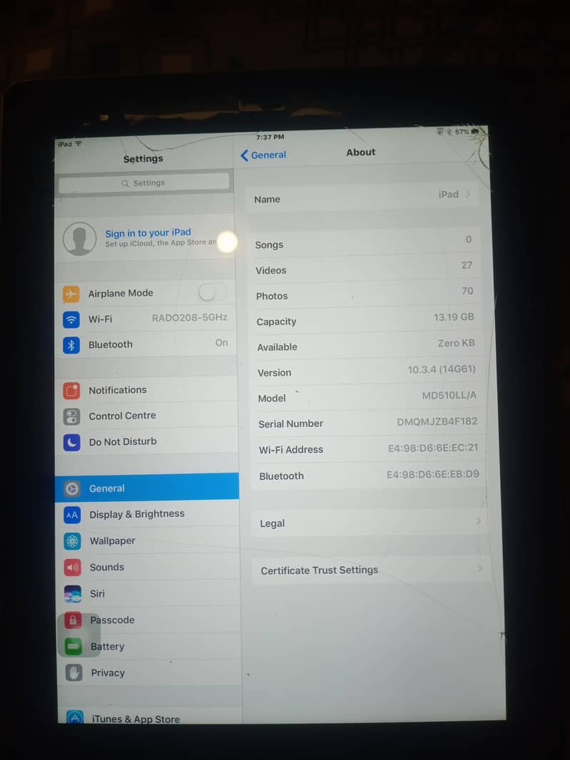 ipad  version 10.3. 4 0