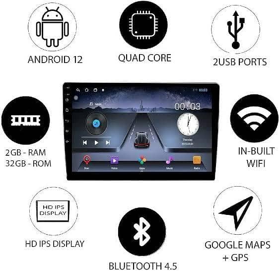 9 inch android panel suitable for all cars 1