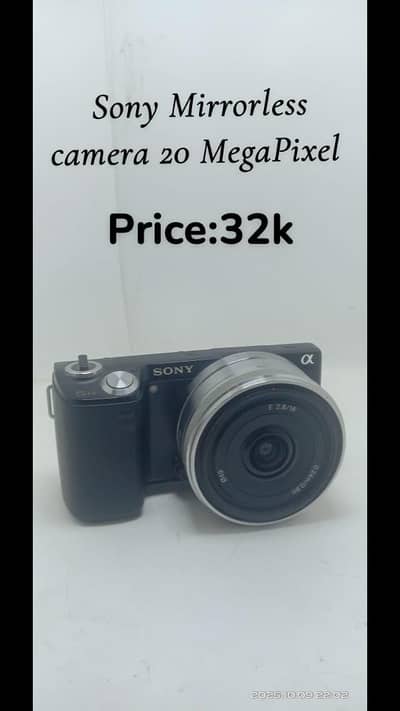 Sony NEX_5N Mirrorless camera with 16mm f 2.8 lens 16.1 MegaPixel Sony