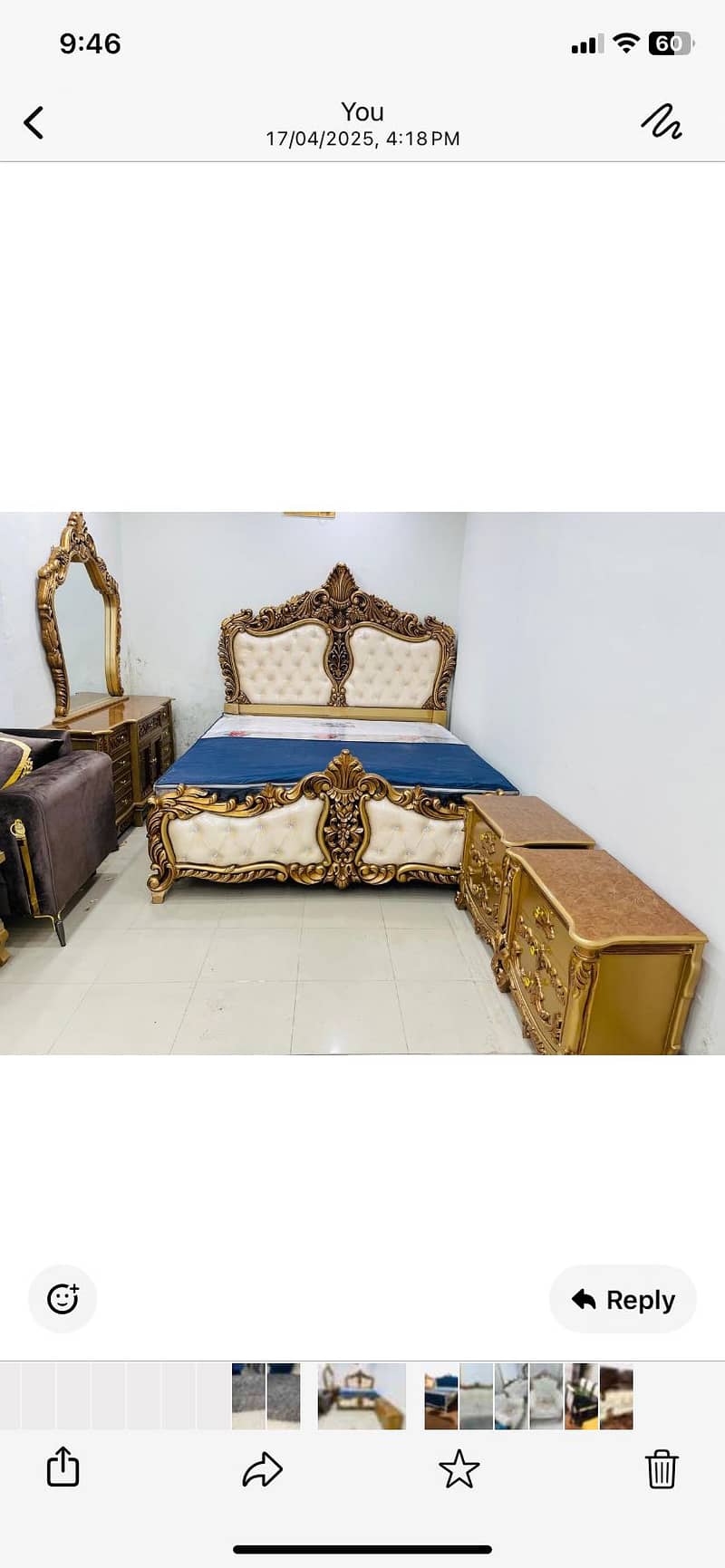 Bed set solid sesham wooden 0