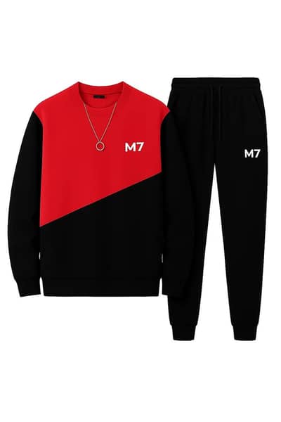 men's printed polyester track suit 2 Pcs set