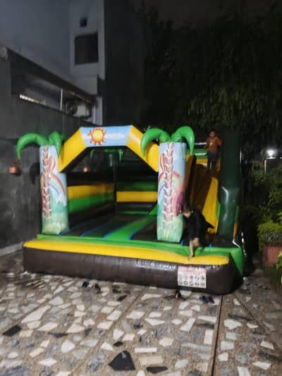 bouncing castle slide magic show