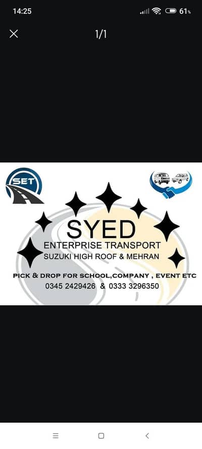Highroof & mehran pick & drop for school ,company,event etc.