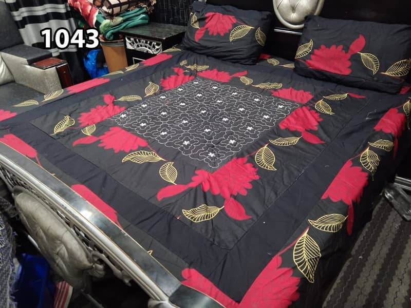Embroidered Patch Work King Size BedSheets 0