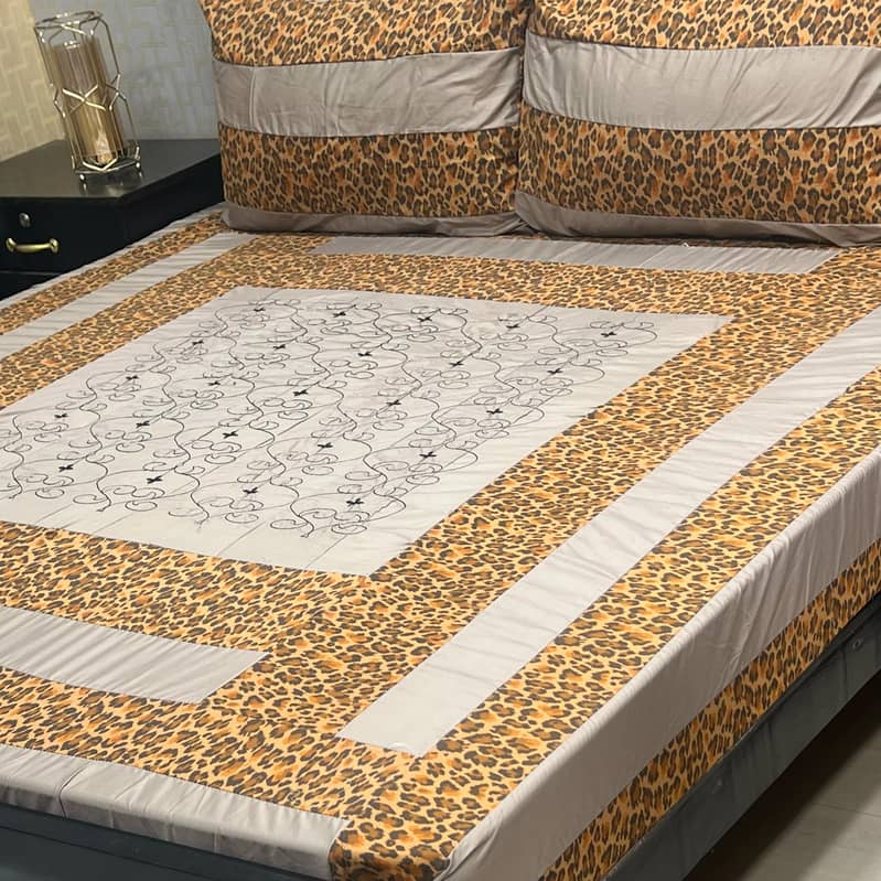 Embroidered Patch Work King Size BedSheets 16