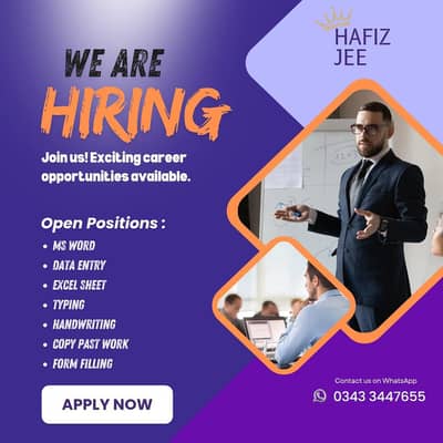 Simple typing Job Ms word,Excel home Base working for males & females