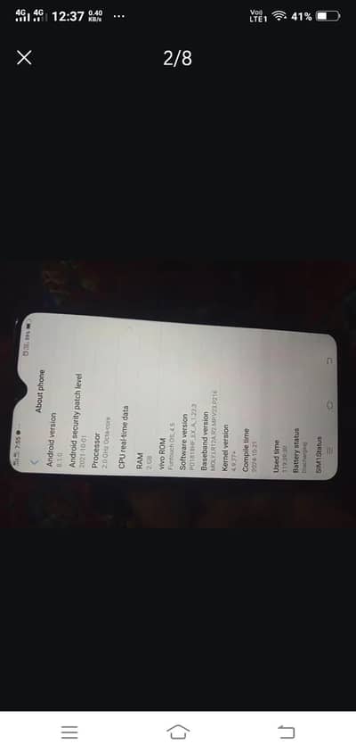 vivo 1823 home used phn 2 32 space hy