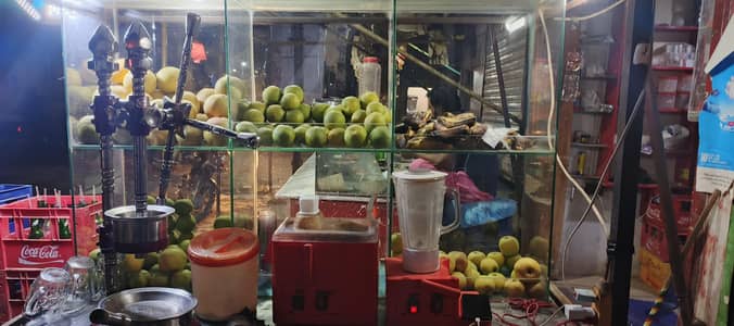 Juice Counter Urgent For Sale with Glass Frame