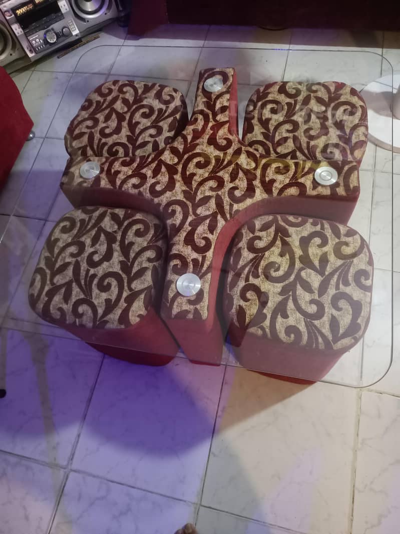 centre table with four stool 2