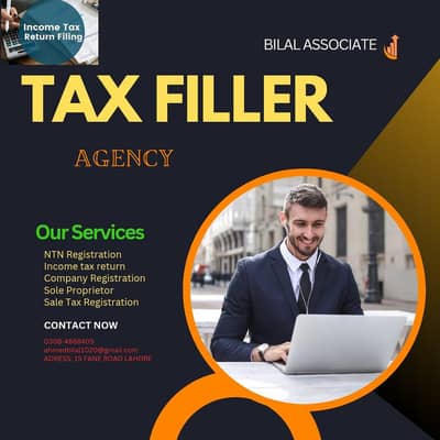 income tax filler, tax consultant, company registration secp, refund