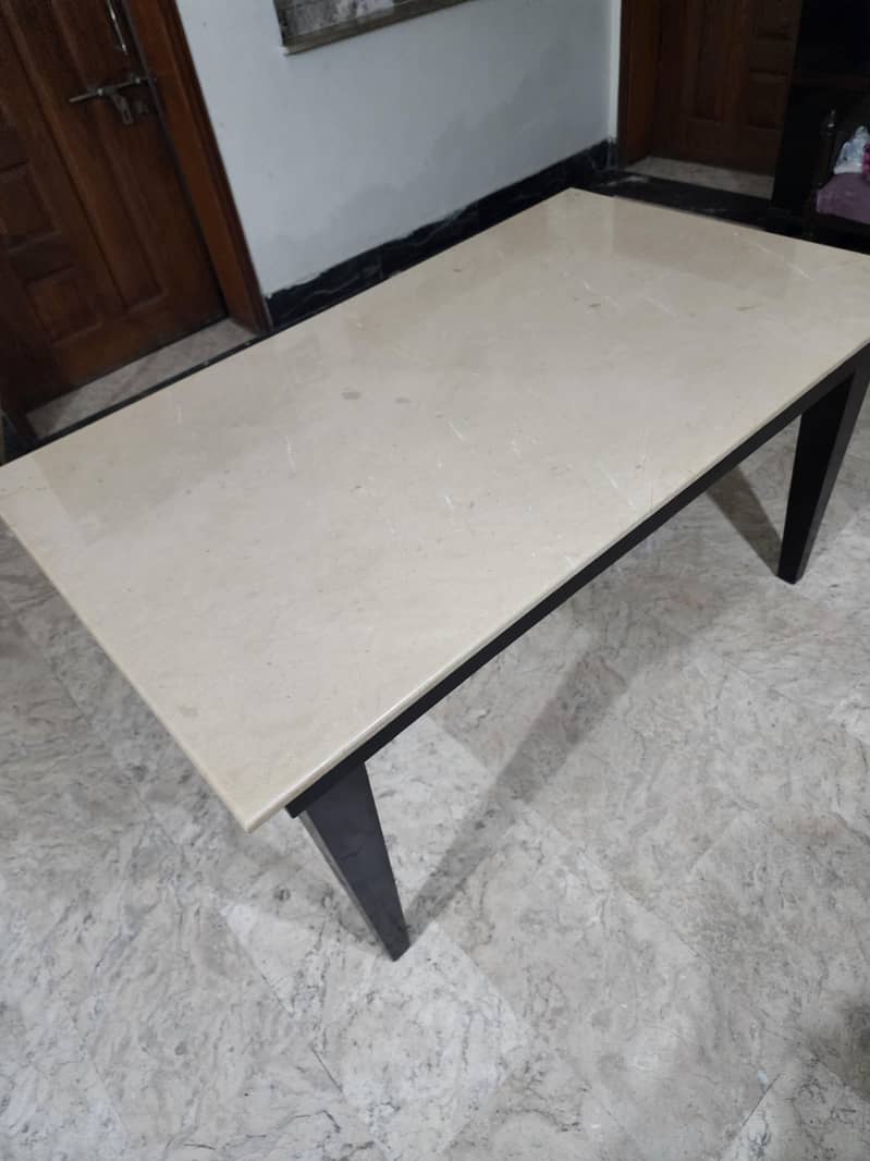 Marble top dining table 1