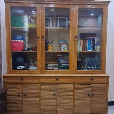 wood and glass made Beautiful Almari available for sale
