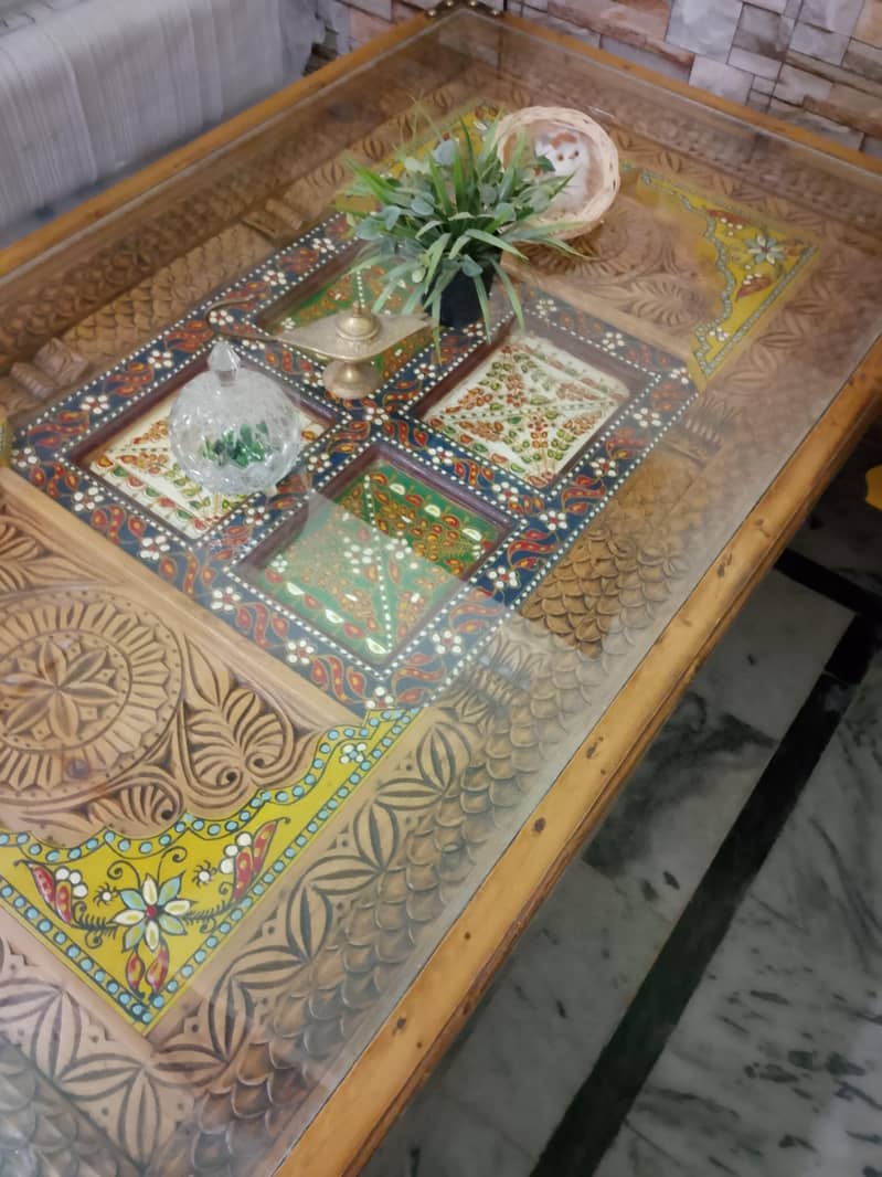 Antique solid swati center table 0