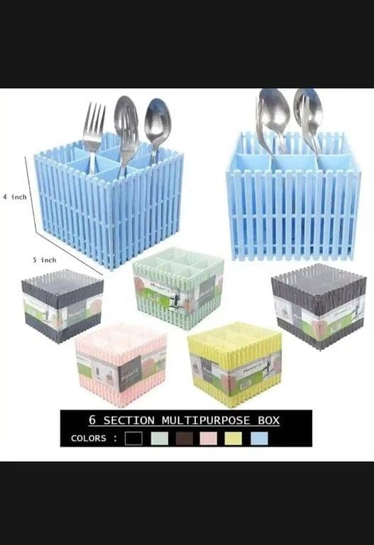 RXN 6-Section Multi-Purpose Box – 4-Inch Height & 5-Inch Length for Versatile Storage