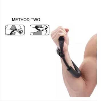 Chang Sheng CS-fwc Black Rubber Foam Wrist and Forearm Exerciser for Gym