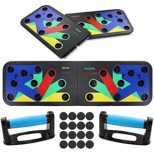 RN Imported Multi-Function Foldable Push Up Board for Men & Women, Muscle Max Fitness and Exercise Equipment